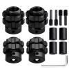 Aluminum 17mm Hex Wheel Hub Adapters for 1/10 Traxxas Summit Losi Baja Rey (Set of 4) (Black) view 1
