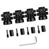Aluminum 17mm Hex Wheel Hub Adapters for 1/10 Traxxas Summit Losi Baja Rey (Set of 4) (Black) view 2