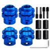Aluminum 17mm Hex Wheel Hub Adapters for 1/10 Traxxas Summit Losi Baja Rey (Set of 4) (Navy Blue) view 1