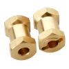 GoHobby RC Hex Hub 12mm Brass Wheels Hex Hubs Extension Hex Drive Adapter Spacers for 1/10 RC Crawler Axial SCX10 90046 D90, 4-Pack (18mm) view 4