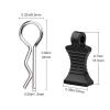 1/10 RC Body Clips Pins with Pull Tabs for Traxxas TRX4 Axial SCX10 Redcat RC Scale Car Crawler Truck Body Shell Post Mount Replacement, 4-Pack (Black) view 2