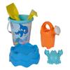 Simba 107114563 Bucket Set Ocean 6 Pieces Height 16 cm Diameter 17 cm Sand Toy Sand Mould Rake, Shovel, Waterer, Bucket, Sieve view 2