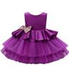 Cosplay Life Floral Dress for Girls and Young Adults Fashion Flower Waistline Kids Party Festival Dress Ages 2-6 Years Old (3 Years, Purple) view 1