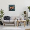 Stupell Industries Tropical Leopard Glitz Gem Safari Cat Jungle Plants, Designed by Ziwei Li Canvas Wall Art, 24 x 24, Orange view 2