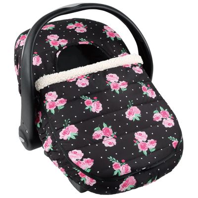The Peanutshell Car Seat Cover - Protective Covers for Baby Girl, Easy to Clean Accessories, Weather-Resistant Infant Winter Car Seat for Baby Carseat - Floral Rose