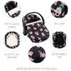 The Peanutshell Car Seat Cover - Protective Covers for Baby Girl, Easy to Clean Accessories, Weather-Resistant Infant Winter Car Seat for Baby Carseat - Floral Rose view 4