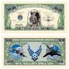 American Art Classics US Air Force USAF - Pack of 50 - Commemorative Million Dollar Bill - Challenge Note - Great Gift Or Keepsake view 1