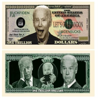 American Art Classics Wholesale Pack of 500 - Joe Biden Sucks - Let's Go Brandon - FJB Trillion Dollar Bill