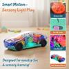 TOOTY TOY Transparent Sensory Gear Toy Car for Kids, Bump & Go Toy Car with Colorful Moving Gears, Music & LED Lights, Interactive Light Up Toys for Toddlers, Boys & Girls, Great Birthday Gift view 2