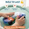 TOOTY TOY Transparent Sensory Gear Toy Car for Kids, Bump & Go Toy Car with Colorful Moving Gears, Music & LED Lights, Interactive Light Up Toys for Toddlers, Boys & Girls, Great Birthday Gift view 3