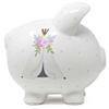 Child to Cherish Ceramic Piggy Bank for Girls, Pink Bohemian view 2