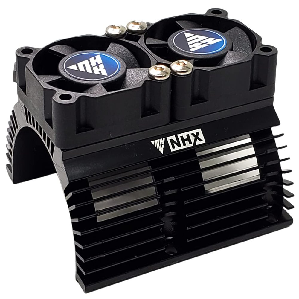 NHX RC V2 Heatsink WTwin High Speed Tornado 28000 RPM Cooling Fan1/8 MotorBlack, Black
