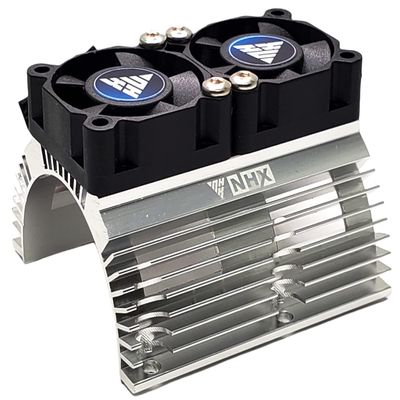 NHX RC V2 Heatsink wTwin High Speed Tornado 28000RPM Cooling Fan 1/8 Motor Silvr, Silver