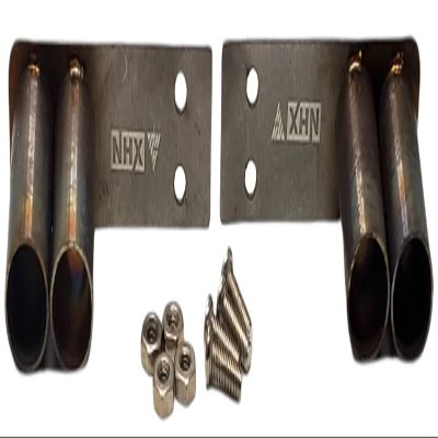 NHX RC Stainless Steel Dual Muffler Exhaust Pipe 2pcs 1/10 Scale Accessory