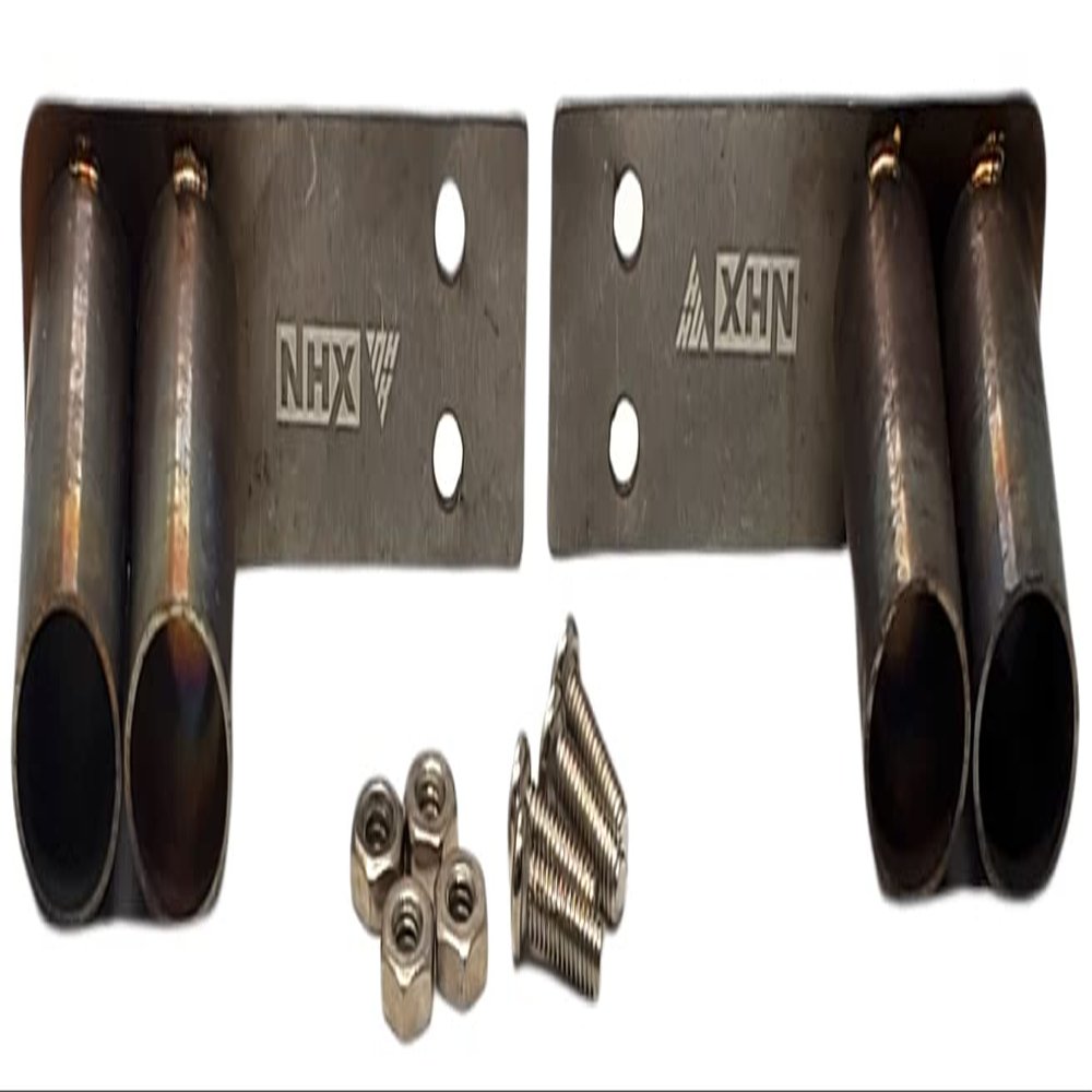 NHX RC Stainless Steel Dual Muffler Exhaust Pipe 2pcs 1/10 Scale Accessory