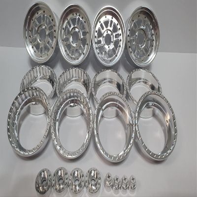 H-TECH RC Parts 1/10 Crawler Car HEX 12mm 2.2" CNC Aluminum Metal Beadlock Wheel 4PCS