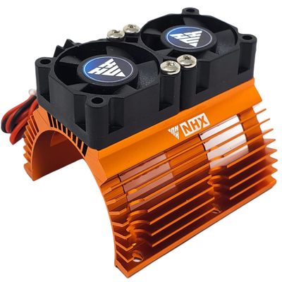NHX RC V2 Heatsink wTwin High Speed Tornado 28000RPM Cooling Fan 1/8 Motor Orang