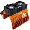 NHX RC V2 Heatsink wTwin High Speed Tornado 28000RPM Cooling Fan 1/8 Motor Orang view 1