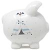Child to Cherish Ceramic Piggy Bank for Boys, Blue Bohemian view 2