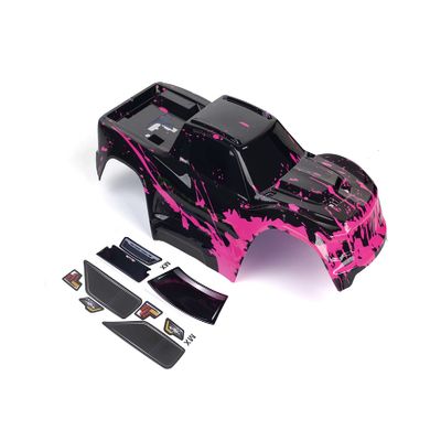 Custom Body Muddy Hot Pink Style Compatible for V1 Traxxas Maxx 1/10 4X4 4WD Truck Shell Cover(Truck not Included) MX-MHP-01