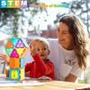 NEOFORMERS Magnetic Tiles, 96PCS Magnetic Block Toddler Toys with 2 Cars, 3D Clear Magnet Building Tiles Set, STEM Educational Toys for Kids 3-9 Years view 2