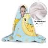 ARAHANT The Cat Sleeping Moon Dream Hooded Blanket, Flannel, Soft and Comfortable, Suitable for Sofa, Living Room, Bedroom, Good Gift Choice, 40'' x 50'' for Kid view 2