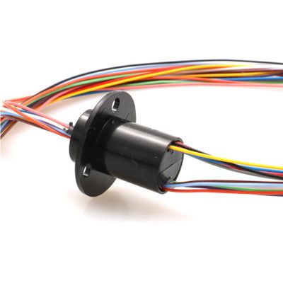 1PCS 2A 220VAC/DC Wind Power Dia.12.5mm Electrical Slip Ring with 2/4/6/8/12/18 Signal Circuit Rotaty Brush Collector Conductive Contact Joint for RC Model Airplane Tank Excavator(Dia 12.5mm 12CH 2A)