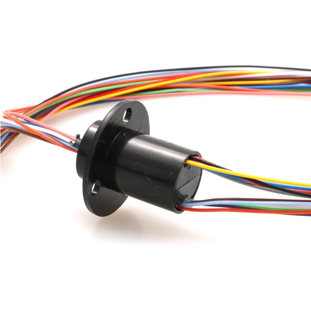 1PCS 2A 220VAC/DC Wind Power Dia.12.5mm Electrical Slip Ring with 2/4/6/8/12/18 Signal Circuit Rotaty Brush Collector Conductive Contact Joint for RC Model Airplane Tank Excavator(Dia 12.5mm 12CH 2A)