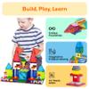 PicassoTiles Magnetic Brick Tiles STEM Creative Magnetic Tiles Building Block Set Building Brick Construction Toy Socket Spikes Toys Accessory Educational Imaginative Learning Kit Stacking Set view 4