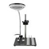 3 in 1 Metal Video Microscope Camera Table Stand Holder + LED Illumination Lamp 8X Magnifying Glass + Magnetic PCB Fixture Clamp (Color : Gold) view 2