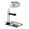 3 in 1 Metal Video Microscope Camera Table Stand Holder + LED Illumination Lamp 8X Magnifying Glass + Magnetic PCB Fixture Clamp (Color : Gold) view 4