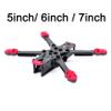 ZHIPAIJI for APEX 5inch 225mm / 6inch 260mm / 7inch 295mm Carbon Fiber Frame kit 5.5mm Arm Drone Rack for FPV Freestyle FPV Drone Racing Spare Part Accessories (Color : 5inch) view 2