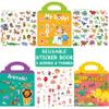 3 Sets Reusable Sticker Books for Kids Toddlers Window Clings Educational Stickers Toy (Animals +Dinosaurs+ My Body) view 1