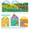 3 Sets Reusable Sticker Books for Kids Toddlers Window Clings Educational Stickers Toy (Animals +Dinosaurs+ My Body) view 2