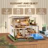 Spilay Dollhouse Miniature with Furniture,DIY Wooden Crafts Doll House Mini Handmade Kit,1:24 Scale Creative Room Idea Gift for Adult Friend Lover (Elegant and Quiet with dust Cover Music Box) view 4