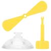 Aramox Bike Helmet Propeller, Decorative Helmet Suction Cup Rubber and Plastic Motorcycle Helmet Propeller Rubber & Plastic(Yellow) view 1