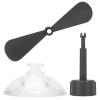 Aramox Bike Helmet Propeller, Decorative Helmet Suction Cup Rubber and Plastic Motorcycle Helmet Propeller Rubber & Plastic(Black) view 1
