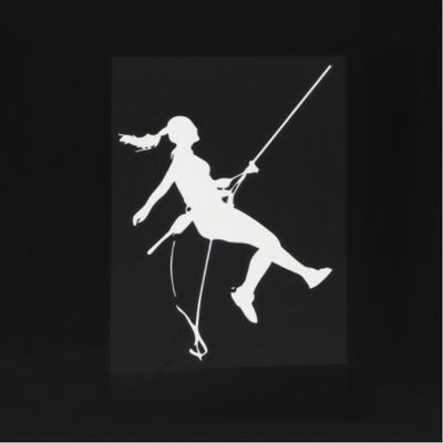 3 pcs Car sticker11.3CMX15.3CM Rock Climber Climbing Car Sticker White