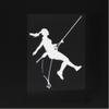 3 pcs Car sticker11.3CMX15.3CM Rock Climber Climbing Car Sticker White view 1
