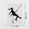 3 pcs Car sticker11.3CMX15.3CM Rock Climber Climbing Car Sticker Black view 1