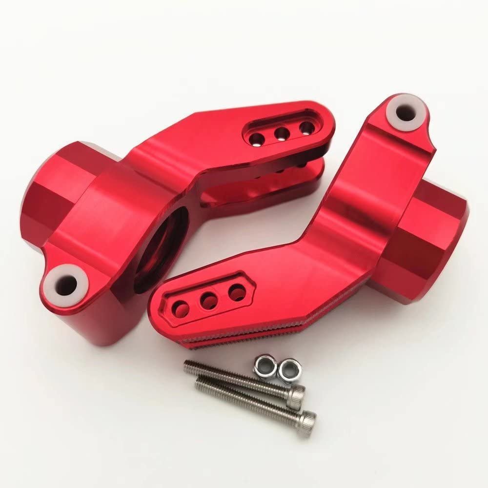 Aluminum Rear C Hub (2) for ARRMA 1/5 KRATON Outcast 8S Replace ARA330565 - RED