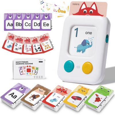 beiens Premium Talking Flash Cards for Toddlers 2-6 Years | Eco Friendly Child-Safe Materials | Award-Winning Speech Therapy Toys | Montessori ABC Learning System + Autism Sensory Development Tools