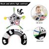 teytoy Tummy Time Pillow with Crinkle Mat & Teethers, Black and White High Contrast Baby Toys with Mirror, Montessori Sensory Crawling Toy for Infant Newborn Toddler Tummy Time Toys 0-6 Months Babies view 3