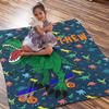 Artsadd Custom Blanket for Baby Boys Girls with Name Dinosaur Personalized Blankets for Toddler Fuzzy and Fleece Soft Blanket Birthday Gifts for Kids 40"x50" view 3