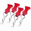 Hobbyfire 4-Pack Universal RC Body Clips with Tabs, Metal Handled Clips for 1/12 1/10 1/8 RC Cars and Trucks, Heavy Duty Body Mounting Clips Shell Replacement (Red) view 1