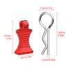 Hobbyfire 4-Pack Universal RC Body Clips with Tabs, Metal Handled Clips for 1/12 1/10 1/8 RC Cars and Trucks, Heavy Duty Body Mounting Clips Shell Replacement (Red) view 2