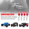 Hobbyfire 4-Pack Universal RC Body Clips with Tabs, Metal Handled Clips for 1/12 1/10 1/8 RC Cars and Trucks, Heavy Duty Body Mounting Clips Shell Replacement (Red) view 3