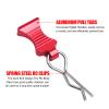 Hobbyfire 4-Pack Universal RC Body Clips with Tabs, Metal Handled Clips for 1/12 1/10 1/8 RC Cars and Trucks, Heavy Duty Body Mounting Clips Shell Replacement (Red) view 4