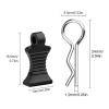 Hobbyfire 4-Pack Universal RC Body Clips with Tabs, Metal Handled Clips for 1/12 1/10 1/8 RC Cars and Trucks, Heavy Duty Body Mounting Clips Shell Replacement (Black) view 2