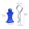 Hobbyfire 4-Pack Universal RC Body Clips with Tabs, Metal Handled Clips for 1/12 1/10 1/8 RC Cars and Trucks, Heavy Duty Body Mounting Clips Shell Replacement (Navy Blue) view 2
